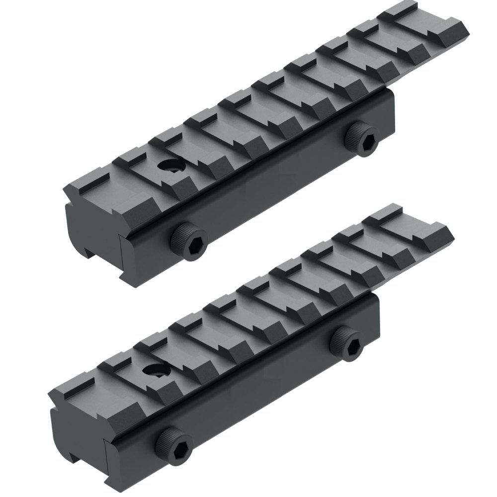 Sniper DV11 3/8" to 7/8" Dovetail to Picatinny Adapter Mount, Low Profile Dovetail to Picatinny Rail Adapter 11mm to 20mm Picatinny Rail Riser Mount (2pcs)