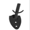 Skull Hooker Powder-Coated Steel Big Game Hook Flush Display Wall Mount, Mounts Bear, Deer & Antelope Specie Skulls, Black view 1