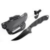 Snake Eye Tactical 9" Full Tang Tactical Knife with Sharpener & ABS Plastic Sheath (Black) view 1