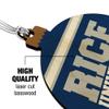 GRAPHICS & MORE Rice University Stripes Wood Christmas Tree Holiday Ornament view 3
