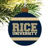 GRAPHICS & MORE Rice University Stripes Wood Christmas Tree Holiday Ornament view 4