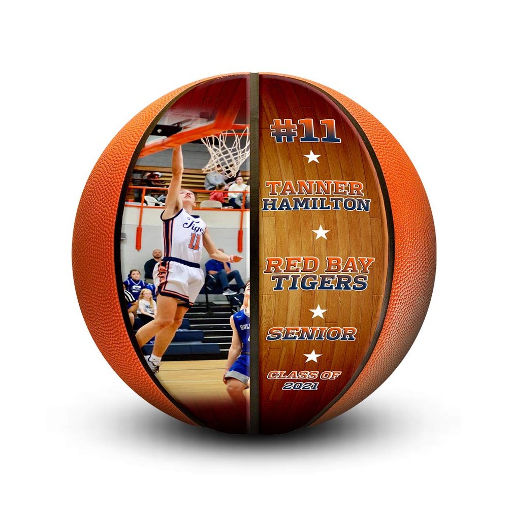 Custom Photo Basketball for Your #1 Player or Fan Gift | Glossy Print with Personalized Picture and Text! Best Customized Unique Sports Keepsake!