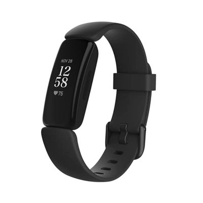 Fitbit Inspire 2 Health & Fitness Tracker with a Free 1-Year Premium Trial, 24/7 Heart Rate, Black/Black, One Size (S & L Bands Included) (Renewed)