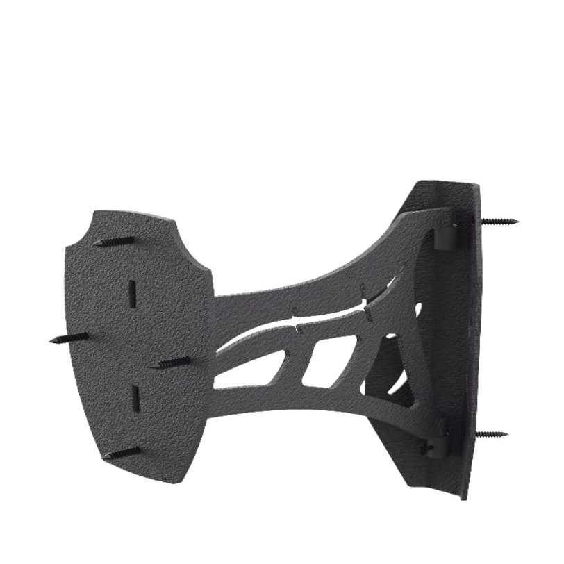 Skull Hooker Small/Medium Steel Powder-Coated Game Corner Shoulder Mount with Single 10-inch Swing Arm, Black