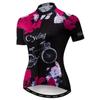 Womens Cycling Jersey Summer Short Sleeve Bicycle Shirt Breathable Bike Jacket view 1