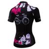Womens Cycling Jersey Summer Short Sleeve Bicycle Shirt Breathable Bike Jacket view 2