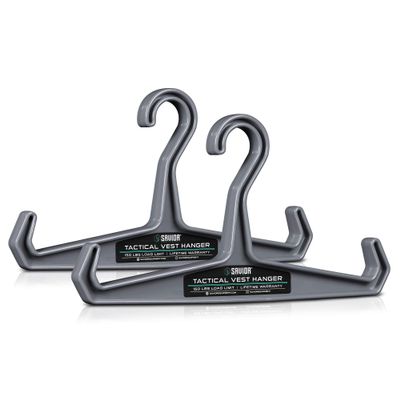 Savior Equipment Multi-Purpose Heavy Duty Hanger 2-Pack, 150 lbs Load Capacity High Impact Plastic for Tactical Vest Scuba Military Police Survival Gear Hanger