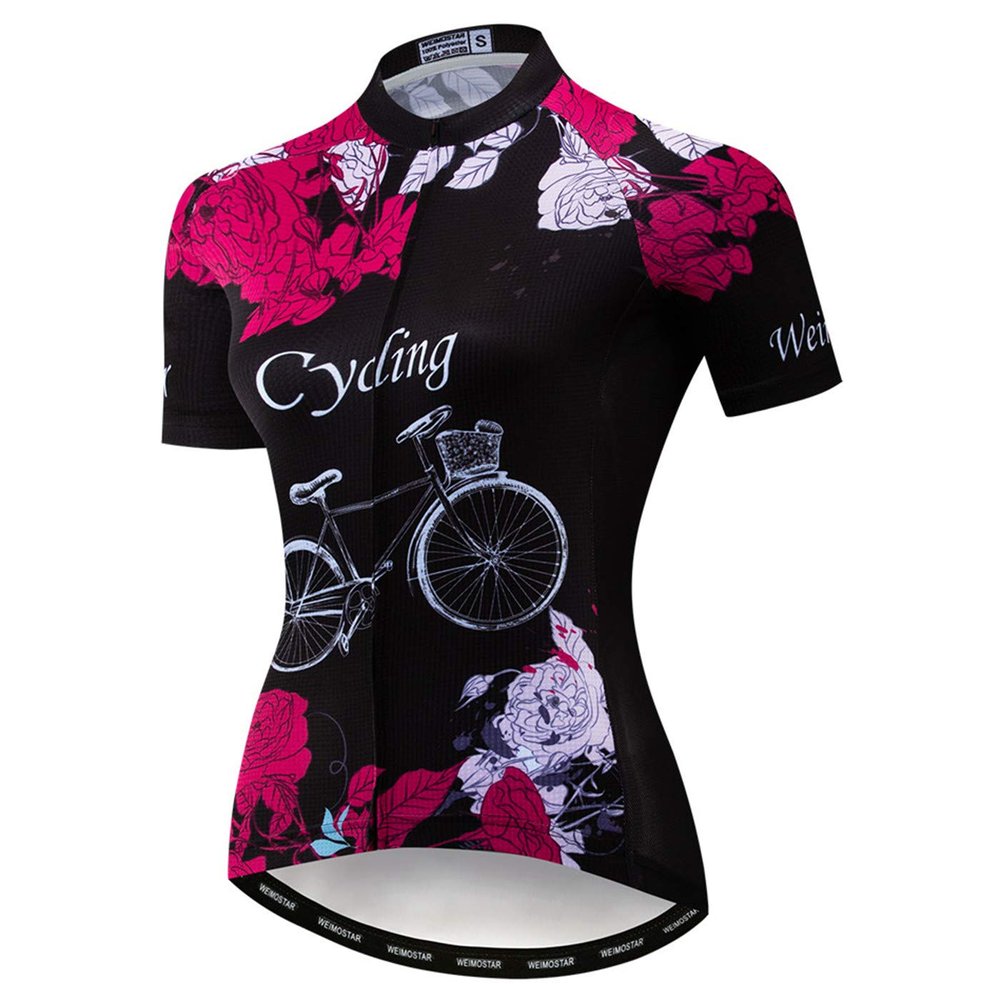 Womens Cycling Jersey Summer Short Sleeve Bicycle Shirt Breathable Bike Jacket