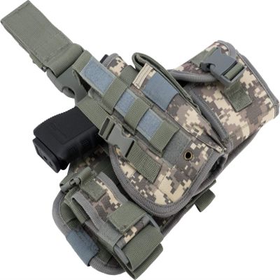 Evike Airsoft - Matrix Drop Leg MOLLE Platform w/Holster and Pouch Set (Color: ACU)
