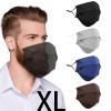 Beard Face Mask for Bearded Men, Extra Large XL Facemask with Nose Wire Washable Reusable Breathable Adjustable Ear Loops Fashion Adult Plain Solid Cotton Cloth Fabric Madks, cubre bocas para hombres view 1
