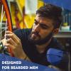 Beard Face Mask for Bearded Men, Extra Large XL Facemask with Nose Wire Washable Reusable Breathable Adjustable Ear Loops Fashion Adult Plain Solid Cotton Cloth Fabric Madks, cubre bocas para hombres view 3