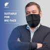 Beard Face Mask for Bearded Men, Extra Large XL Facemask with Nose Wire Washable Reusable Breathable Adjustable Ear Loops Fashion Adult Plain Solid Cotton Cloth Fabric Madks, cubre bocas para hombres view 4