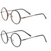 Bestum Round Vintage Plain Glasses for Women Men clear Lens Retro Glasses Frame Non Prescription glasses (Brown flower+Bright black/Grey leg) view 1