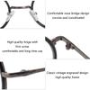 Bestum Round Vintage Plain Glasses for Women Men clear Lens Retro Glasses Frame Non Prescription glasses (Brown flower+Bright black/Grey leg) view 4