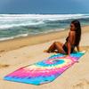 Elite Trend Microfiber Beach Towel Waffle for Adults with Bag - Extra Large 78x35 inch Lightweight Sand Free Quick Dry Towel for Travel, Swimming, Yoga, Camping (Tie Dye) view 4