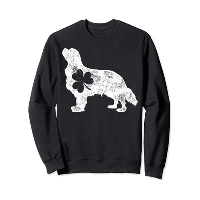 Cavalier King Charles Spaniel St Patricks Day Men Shamrock Sweatshirt