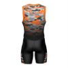 Sparx Men`s Triathlon Suit Trisuit Race Skinsuit Cycling Speed Suit Italian Fabric Swimskin (Orange_Camo_M) view 4