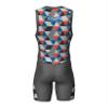 Sparx Men`s Triathlon Suit Trisuit Race Skinsuit Cycling Speed Suit Italian Fabric Swimskin (Polygone_2XL) Grey view 4