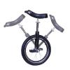 JLXJ Black Unicycle for Kids/Adults Boy, 16in/18in/20in/24in Leakproof Butyl Tire Wheel, Steel Frame, for Outdoor Sports, Load 150kg/330Lbs (Size : 16"(40cm)) view 1