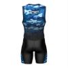 Sparx Men`s Triathlon Suit Trisuit Race Skinsuit Cycling Speed Suit Italian Fabric Swimskin (Blue_Camo_M) view 4