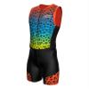 Sparx Men`s Triathlon Suit Trisuit Race Skinsuit Cycling Speed Suit Italian Fabric Swimskin (Leopard_2XL) view 1