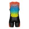Sparx Men`s Triathlon Suit Trisuit Race Skinsuit Cycling Speed Suit Italian Fabric Swimskin (Leopard_2XL) view 4