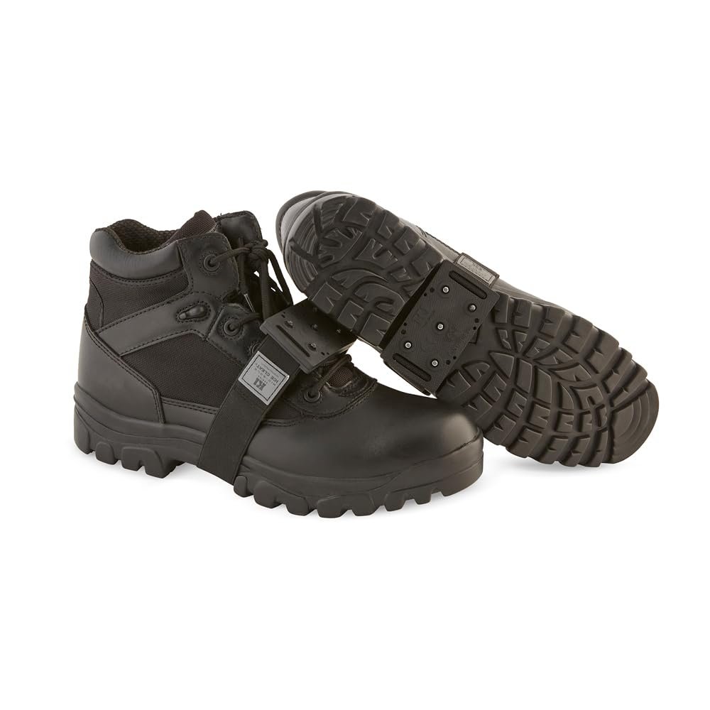 K1 Mid-Sole Ice Cleats for Men & Women - Rotatable Traction Aids For Winter Snow - Low Profile - Black