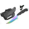 Snake Eye Tactical 9" Full Tang Tactical Knife with Knife Sharpener & ABS Plastic Sheath (Rainbow) view 1