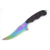 Snake Eye Tactical 9" Full Tang Tactical Knife with Knife Sharpener & ABS Plastic Sheath (Rainbow) view 4