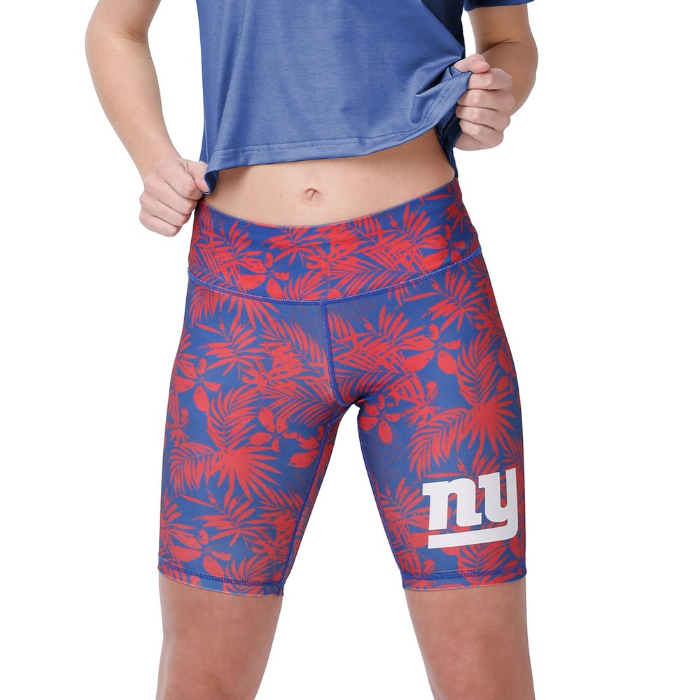FOCO New York Giants NFL Womens Floral Bike Shorts - L