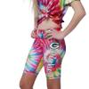 FOCO Green Bay Packers NFL Womens Tie Dye Bike Shorts - L view 1