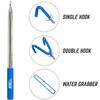 Rogue Iron Sports Disc Golf Retriever Pole Telescoping Disc Golf Accessories Grabber 16 inches to 16ft (Blue, 1, Inches, 1, Inches, 1, Inches, 16.00, Inches, 1, Inches) view 2