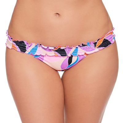 Salt + Cove Womens Juniors Kaleidescope Hipster Smocked Swim Bottom Separates (Multi, Medium)