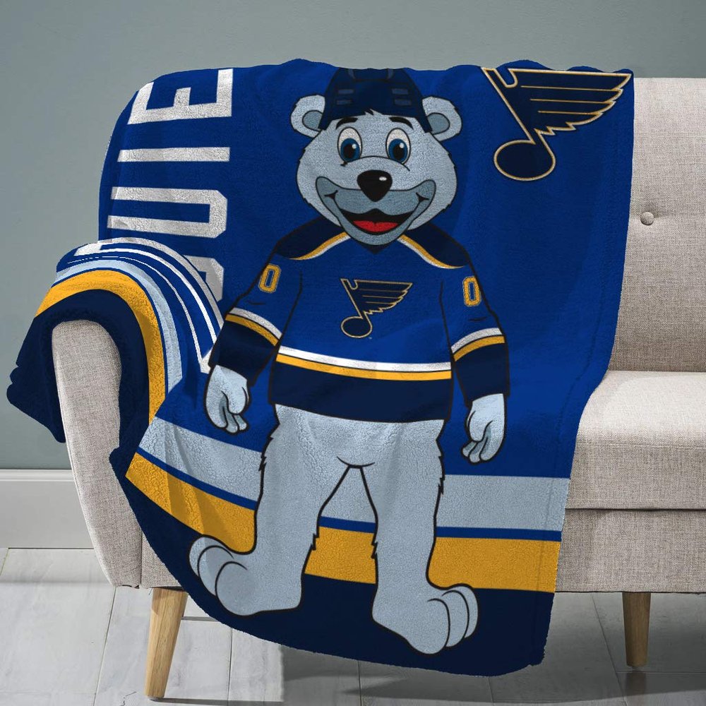 Sleep Squad St. Louis Blues Louie 60 x 80 Rachel Plush Blanket A NHL Mascot Super-Soft Throw