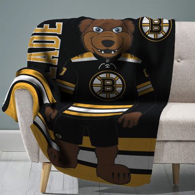Sleep Squad Boston Bruins Blades 60 x 80 Rachel Plush Blanket A NHL Mascot Super-Soft Throw