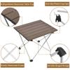 Grope Portable Camping Table with Aluminum Table Top, Folding Beach Table Easy to Carry, Prefect for Outdoor, Picnic, BBQ, Cooking, Festival, Beach, Home (Coffee-S) view 3