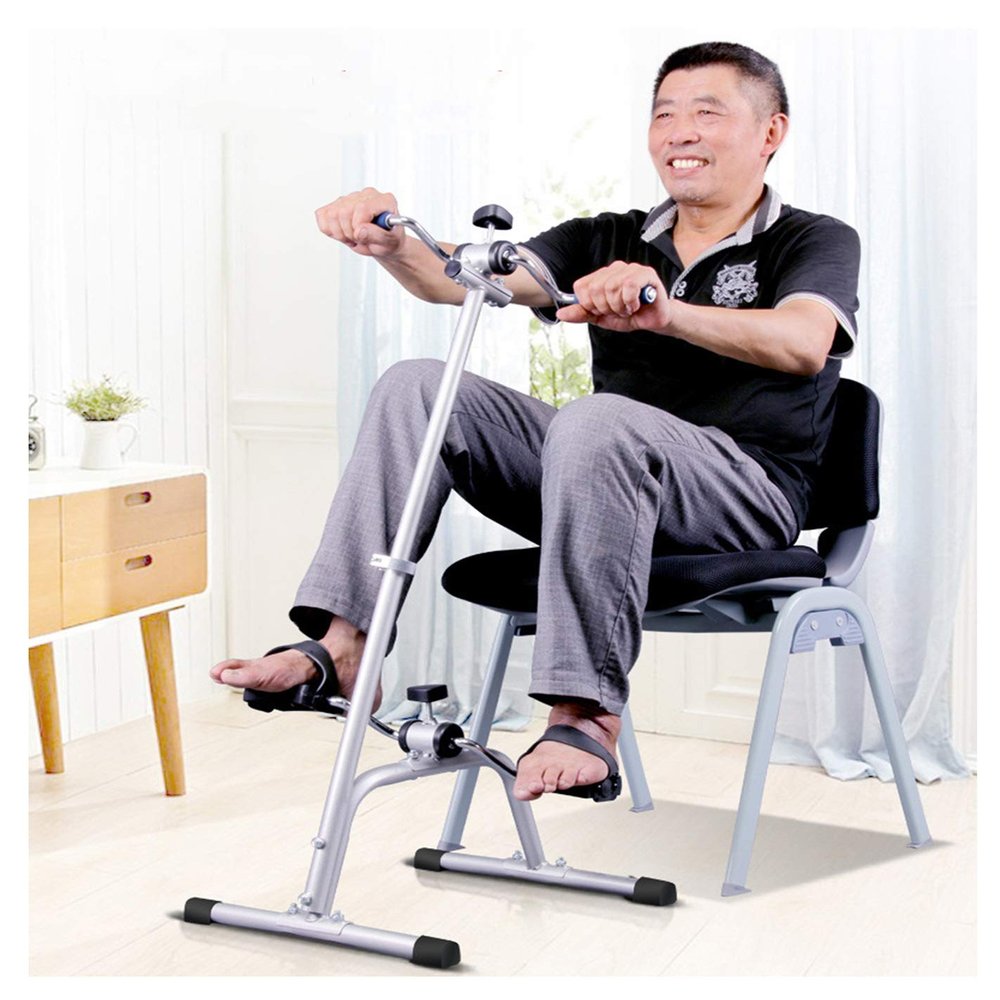 ZXFF Silver Pedal Exercise Bike, Fitness Exercise Bike for Stroke Elderly Hemiplegia and Hemiplegia