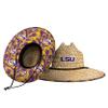 FOCO Mens Ncaa College Team Logo Floral Lifeguard Beach Sun Straw Hat, Team Logo view 1