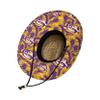 FOCO Mens Ncaa College Team Logo Floral Lifeguard Beach Sun Straw Hat, Team Logo view 3