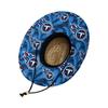 FOCO mens Nfl Team Logo Floral Sun Straw Hat, Team Logo, One Size US view 3