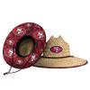 FOCO mens Nfl Team Logo Floral Sun Straw Hat, Team Logo, One Size US view 1