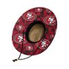 FOCO mens Nfl Team Logo Floral Sun Straw Hat, Team Logo, One Size US view 3