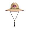 FOCO mens Nfl Team Logo Floral Sun Straw Hat, Team Logo, One Size US view 4