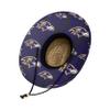 FOCO mens Nfl Team Logo Floral Sun Straw Hat, Team Logo, One Size US view 3