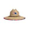 FOCO Mens Nfl Team Logo Floral Lifeguard Beach Sun Straw Hat, Team Logo view 2
