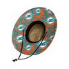 FOCO Mens Nfl Team Logo Floral Lifeguard Beach Sun Straw Hat, Team Logo view 3