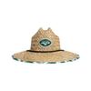 FOCO Mens Nfl Team Logo Floral Lifeguard Beach Sun Straw Hat, Team Logo view 2