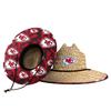 FOCO Mens Nfl Team Logo Floral Lifeguard Beach Sun Straw Hat, Team Logo view 1