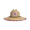 FOCO Mens Nfl Team Logo Floral Lifeguard Beach Sun Straw Hat, Team Logo view 2