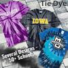 J2 Sport University of North Dakota NCAA Tie Dye T-Shirt  Apparel Shirt Black view 4